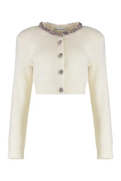 SELF-PORTRAIT WOOL-BLEND CARDIGAN