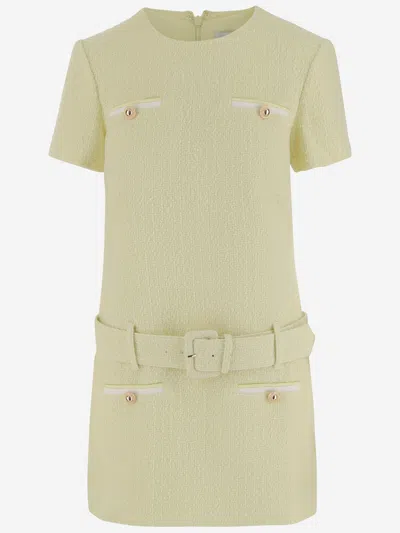 Self-portrait Wool Blend Dress In Neutral