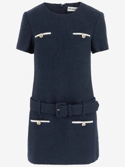 SELF-PORTRAIT WOOL BLEND DRESS