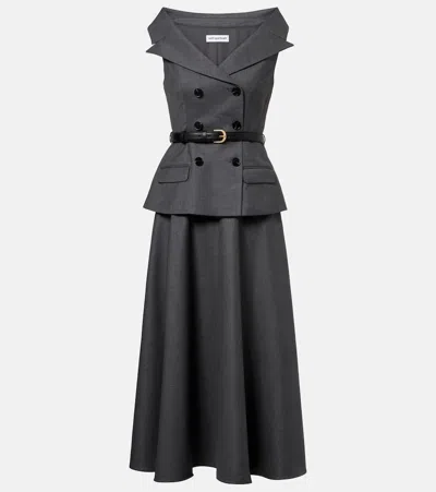 SELF-PORTRAIT WOOL-BLEND MIDI DRESS