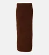 Self-portrait Wool-blend Pencil Skirt In Brown