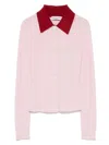 Self-portrait Self Portrait Women Wool Cardigan With Contrasting Collar In Pink