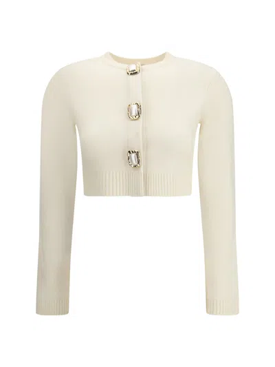 Self-portrait Wool Cardigan In Neutral