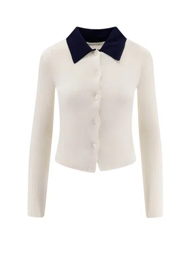 SELF-PORTRAIT SELF-PORTRAIT WOOL CARDIGAN WITH CONTRAST COLLAR
