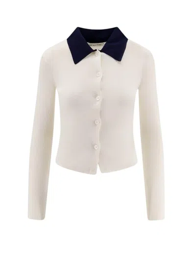 SELF-PORTRAIT SELF-PORTRAIT WOOL CARDIGAN WITH CONTRAST COLLAR
