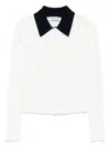 Self-portrait Wool Cardigan With Contrast Collar