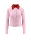 Self-portrait Self Portrait Women Wool Cardigan With Contrasting Collar