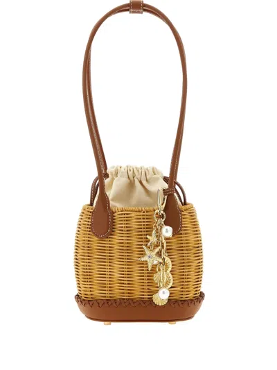 Self-portrait Woven Basket Bag