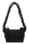 Self-portrait Christopher Kane Residency Shoulder Bag With All-over Sequins In Black