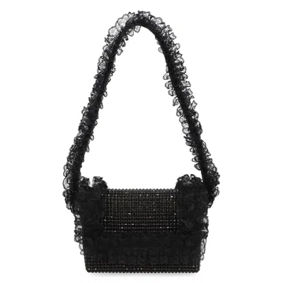 Self-portrait X Christopher Kane - Shoulder Bag With Rhinestones In Black