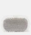 Self-portrait Christopher Kane Residency Clutch With All-over Rhinestones In Silver