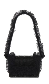 Self-portrait Christopher Kane Residency Shoulder Bag With All-over Sequins In Black
