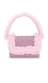 Self-portrait X Christopher Kane Lace And Crystal-embellished Top Handle Bag In Pink
