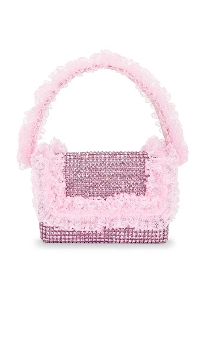 Self-portrait X Christopher Kane Crystal Lace Detail Bag In Pink