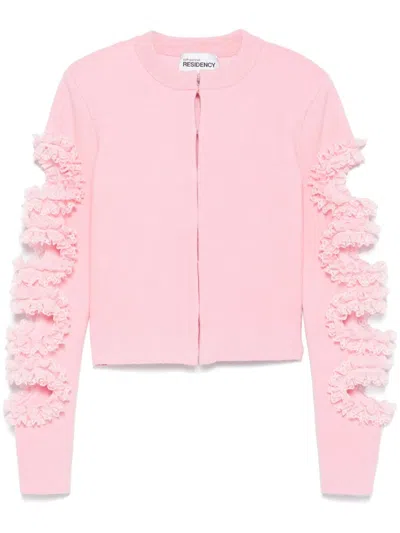 SELF-PORTRAIT X CHRISTOPHER KANE CUT-OUT LACE-DETAIL CARDIGAN