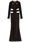 Self-portrait X Christopher Kane Cut-out Lace Maxi Dress In Black