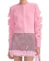 Self-portrait Cristopher Kane Residency Cardigan With Cut-out Details In Pink