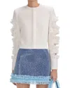 Self-portrait X Christopher Kane Cut Out Lace Trim Cardigan In White