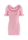 Self-portrait X Christopher Kane Embellished Lace-trimmed Mini Dress In Pink