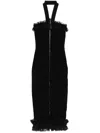 Self-portrait Black Self Portrait Viscose Dress In Black