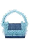 Self-portrait X Christopher Kane Lace And Crystal-embellished Top Handle Bag In Blue