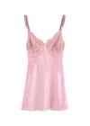 Self-portrait X Christopher Kane Lace And Satin Mini Dress In Pink
