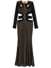 Self-portrait X Christopher Kane Cut-out Lace Maxi Dress In Black