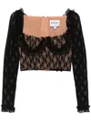 Self-portrait Christopher Kane Residency Lace Top In Black
