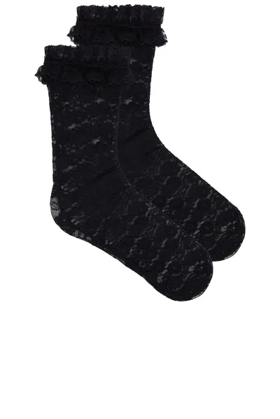Self-portrait X Christopher Kane Lace Socks In Black