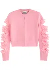 Self-portrait Cristopher Kane Residency Cardigan With Cut-out Details In Pink