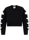 Self-portrait X Christopher Kane Cut-out Lace-detail Jumper In Black