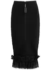 Self-portrait X Christopher Kane Lace-trimmed Midi Skirt In Black