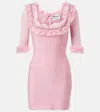 Self-portrait X Christopher Kane Embellished Lace-trimmed Mini Dress In Pink