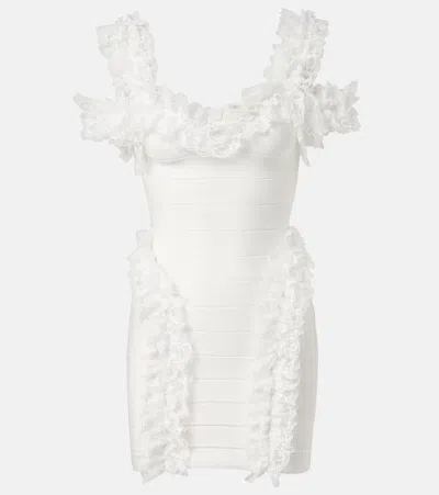 SELF-PORTRAIT X CHRISTOPHER KANE LACE-TRIMMED MINIDRESS