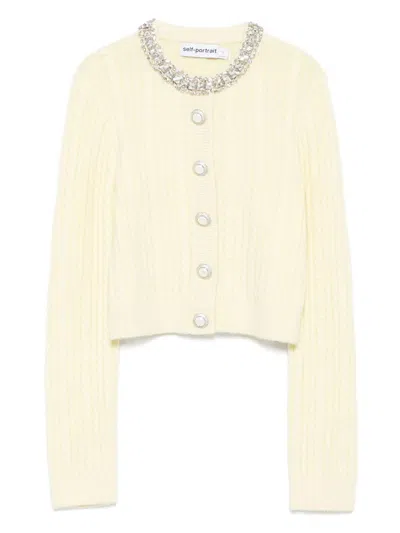 Self-portrait Yellow Alpaca Cardigan Clothing