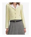 Self-portrait Yellow Wool Blend Bouclé Jacket