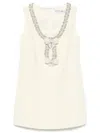 Self-portrait Yellow Crepe Bow Mini Dress By