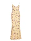 Self-portrait Self Portrait Yellow Floral Rhinestone Maxi Dress In Yellow