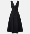 Self-portrait V-neck Denim Midi Dresses