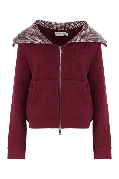 Self-portrait Zipper Knit Jacket