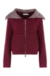 Shop Self-portrait Zipper Knit Jacket