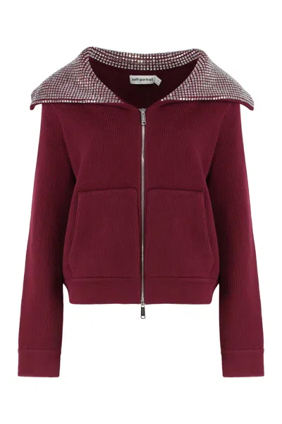 Self-portrait Zipper Knit Jacket