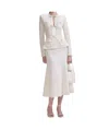Self-portrait Cotton-wool Blend Dress In White