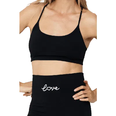 Self-adore Adore Yourself Premium Sports Bra Top In Black