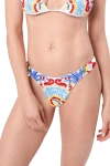 Self-adore Limoncello Hand Beaded Bikini Bottom In Multi