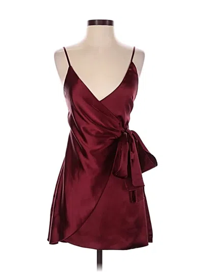 Pre-owned Selfie Leslie Cocktail Dress In Burgundy