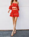 Selfie Leslie Firefly Skirt Set In Red