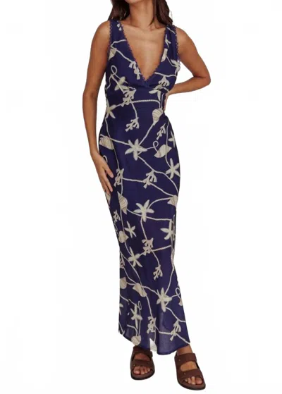 Selfie Leslie Nassau Maxi Dress In Blue