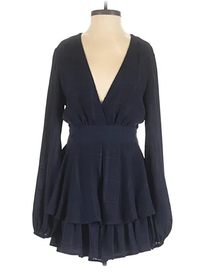 Pre-owned Selfie Leslie Romper In Blue