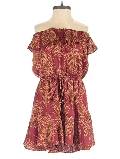 Pre-owned Selfie Leslie Romper In Burgundy